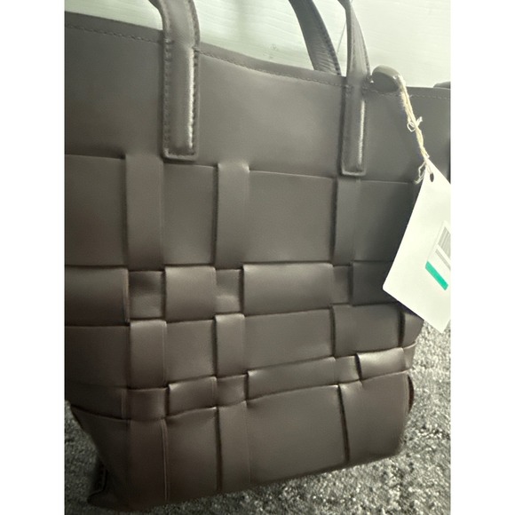 3.1 Phillip Lim Chocolate Leather Mini Modern Lattice Bucket Bag with Pouch - Picture 7 of 12